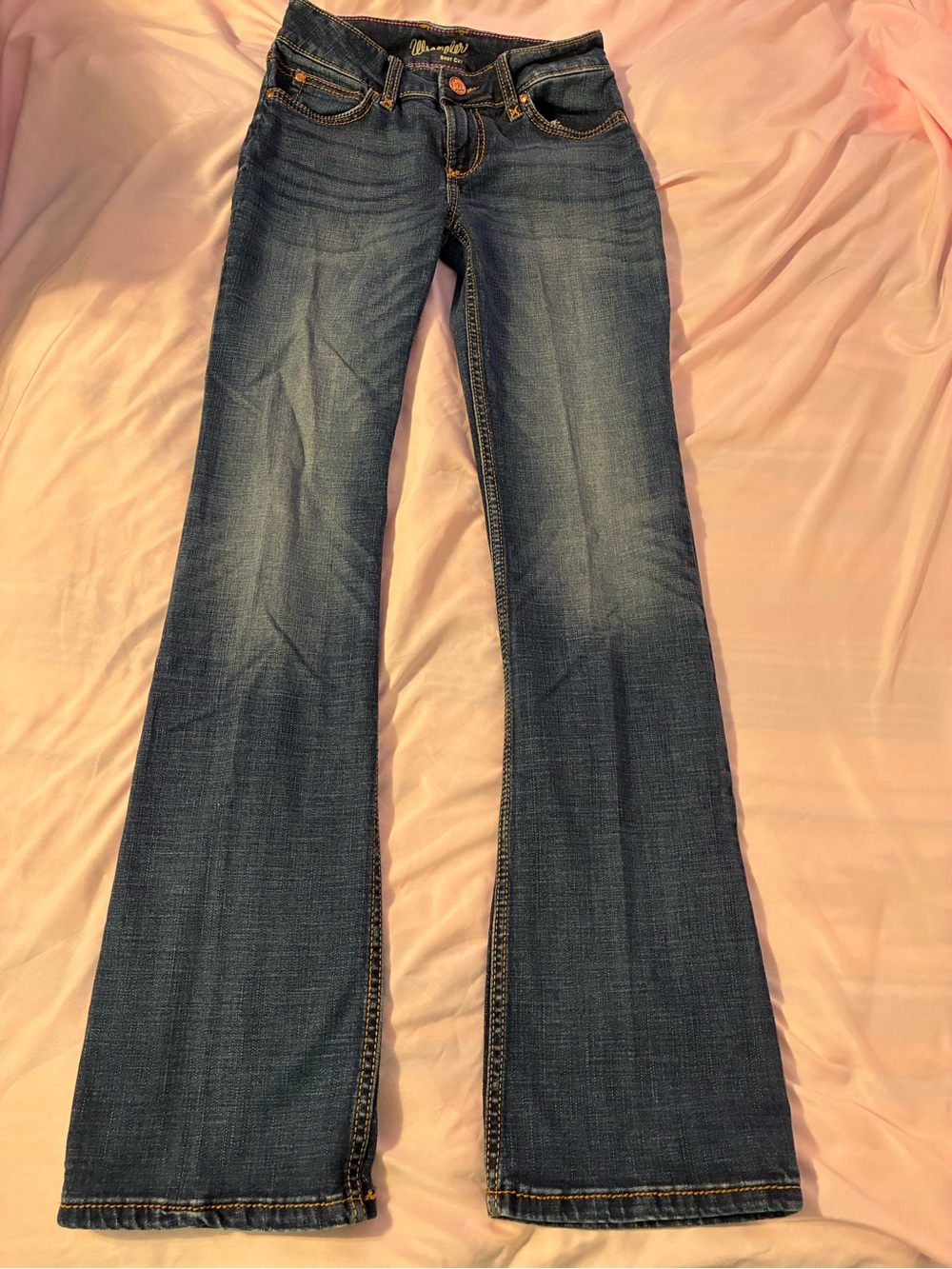 Wrangler Women's Boot Cut Jeans in Dark Blue Wash